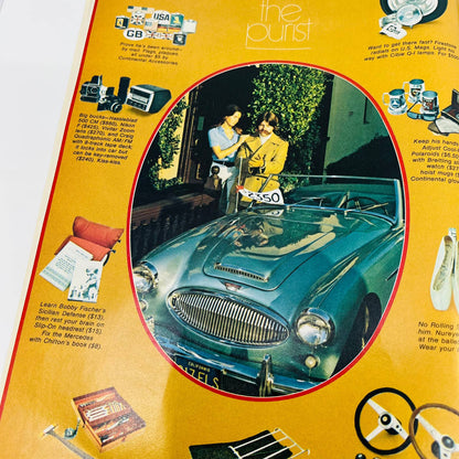 1972 “Our Infallible Gift Guide For Girls” Automotive Theme Mens Gifts BA1