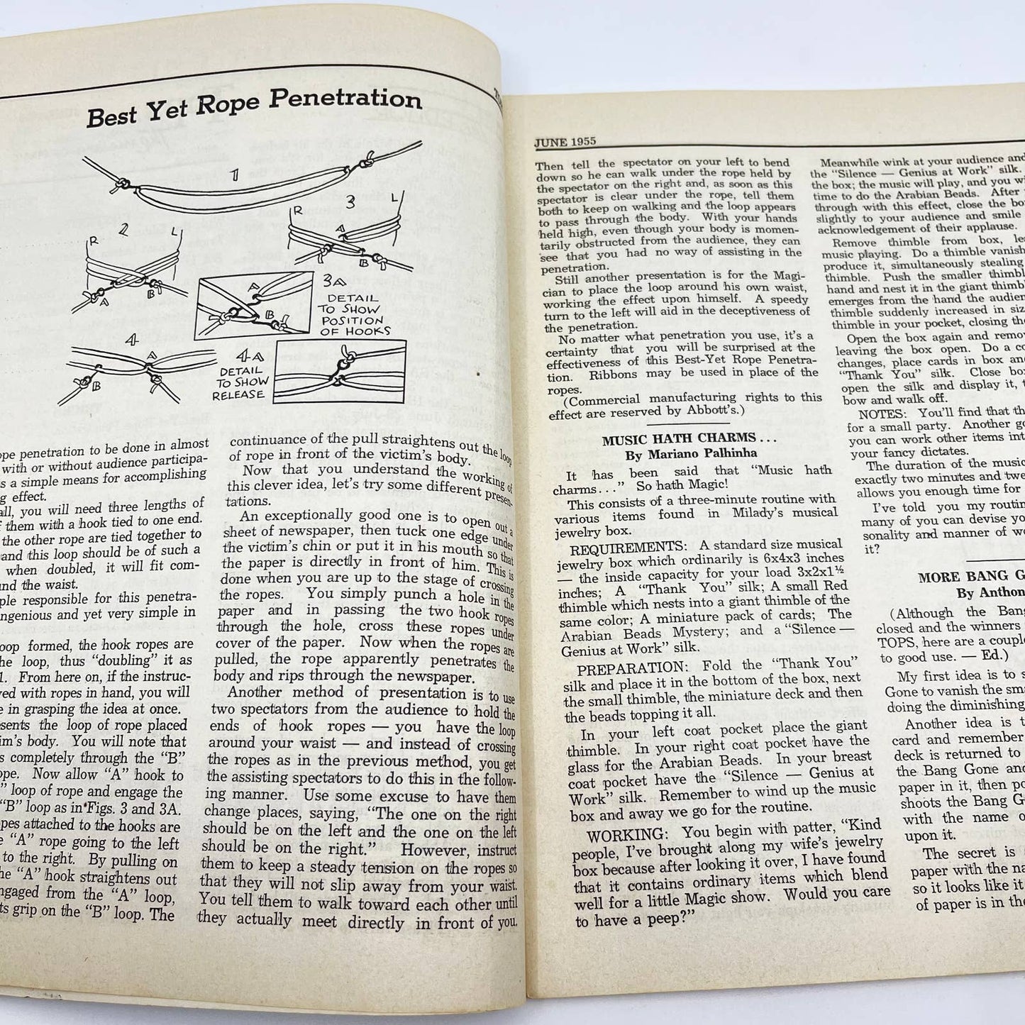 1955 June - Tops Magazine of Magic - Tricks Magicians TF7