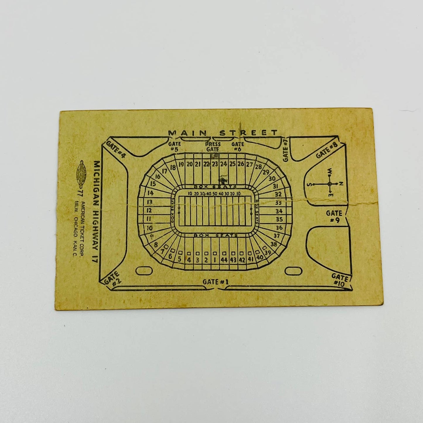 1941 Michigan vs Michigan State Spartans MSU College Football Ticket Stub AA2