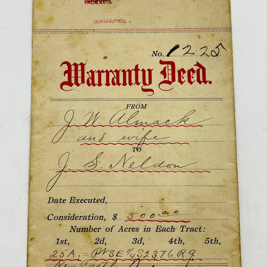 1900 Mortgage Deed JS Nelson Newcastle Ohio C12