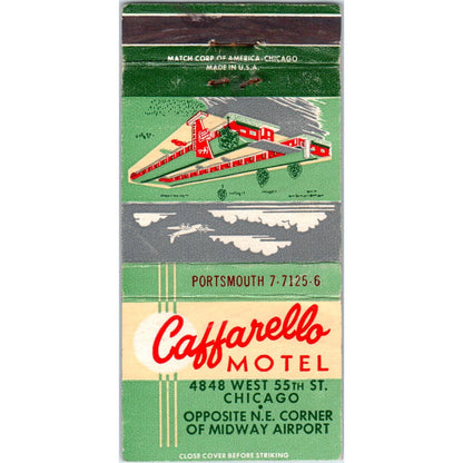 Caffarello Motel Chicago Advertising Matchbook Cover SA1-M7