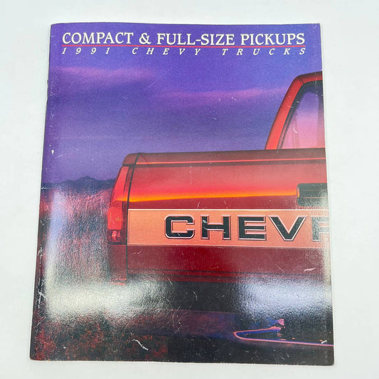 Compact & Full-size 1991 Chevy Trucks Dealers Showroom Brochure TF9