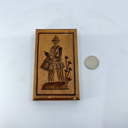 CARVED DILLON WOODEN Springerle Butter Cookie Stamp Press Mold 2.5x4.5” TE3