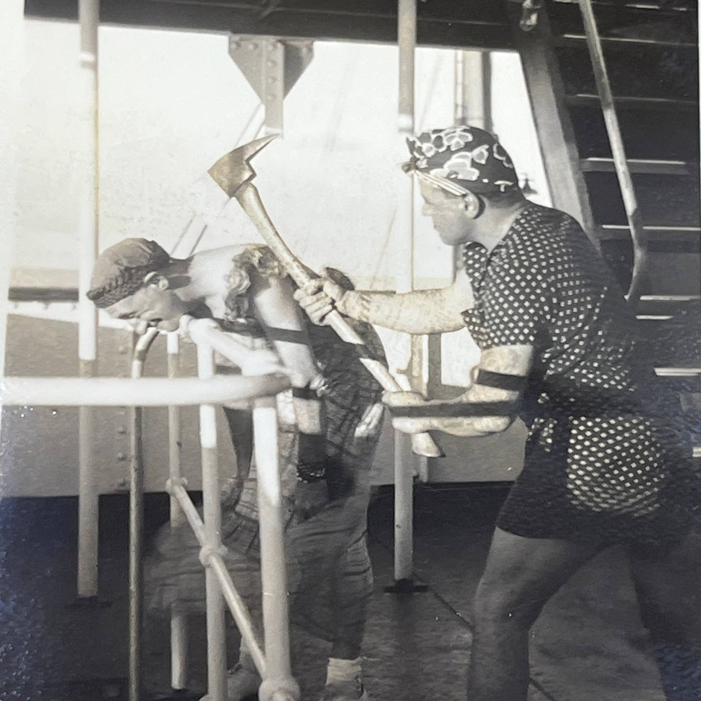 1937 Photos & Negatives of Men Dressed in Drag on Freighter Cruise Ship SE8