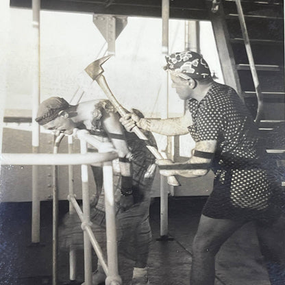 1937 Photos & Negatives of Men Dressed in Drag on Freighter Cruise Ship SE8