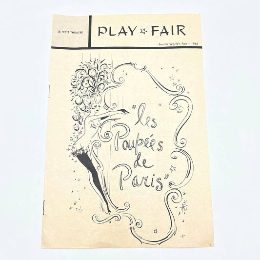 1962 Seattle World's Fair La Petit Theatre Program Les Poupées de Paris AB7