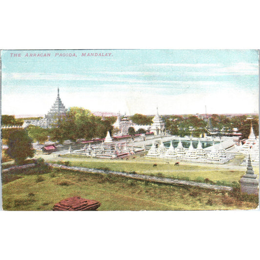 The American Pagoda Mandalay c1905 Original Postcard P3-3