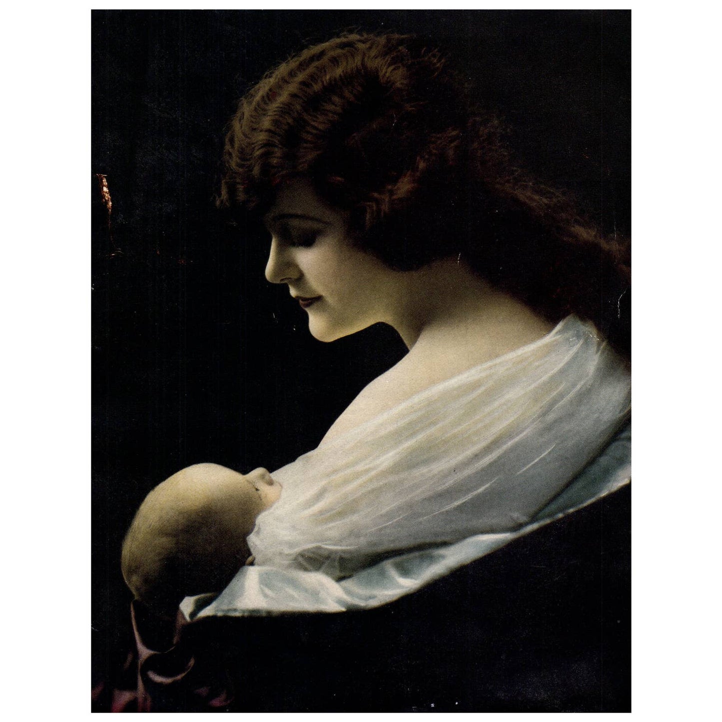 Vintage Art Print - Victorian Mother And Child 7x9" AD1