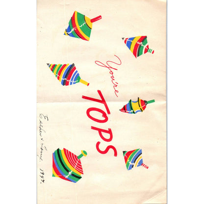 1947 Father's Day Card - To Dad, You're Tops SF2