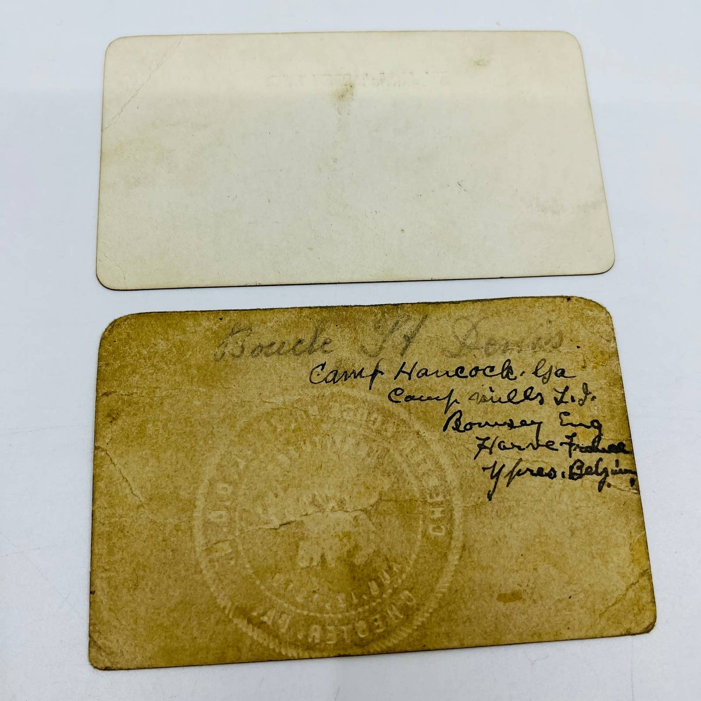 1919 WWI Loyal Order of Moose War Emergency Visiting Card & Banquet Ticket D4