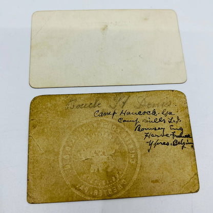 1919 WWI Loyal Order of Moose War Emergency Visiting Card & Banquet Ticket D4