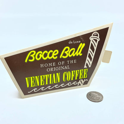 Bocce Ball San Francisco CA Operatic Night Club Venetian Coffee Table Card AB8