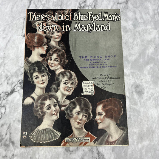 There's a Lot of Blue-Eyed-Marys Down in Maryland 1919 Sheet Music TK2-SM3