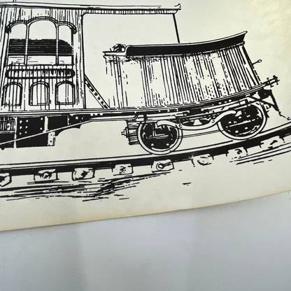 VTG Train Poster Double-End Tank Locomotive Print 9.5x25.5” RR RU1