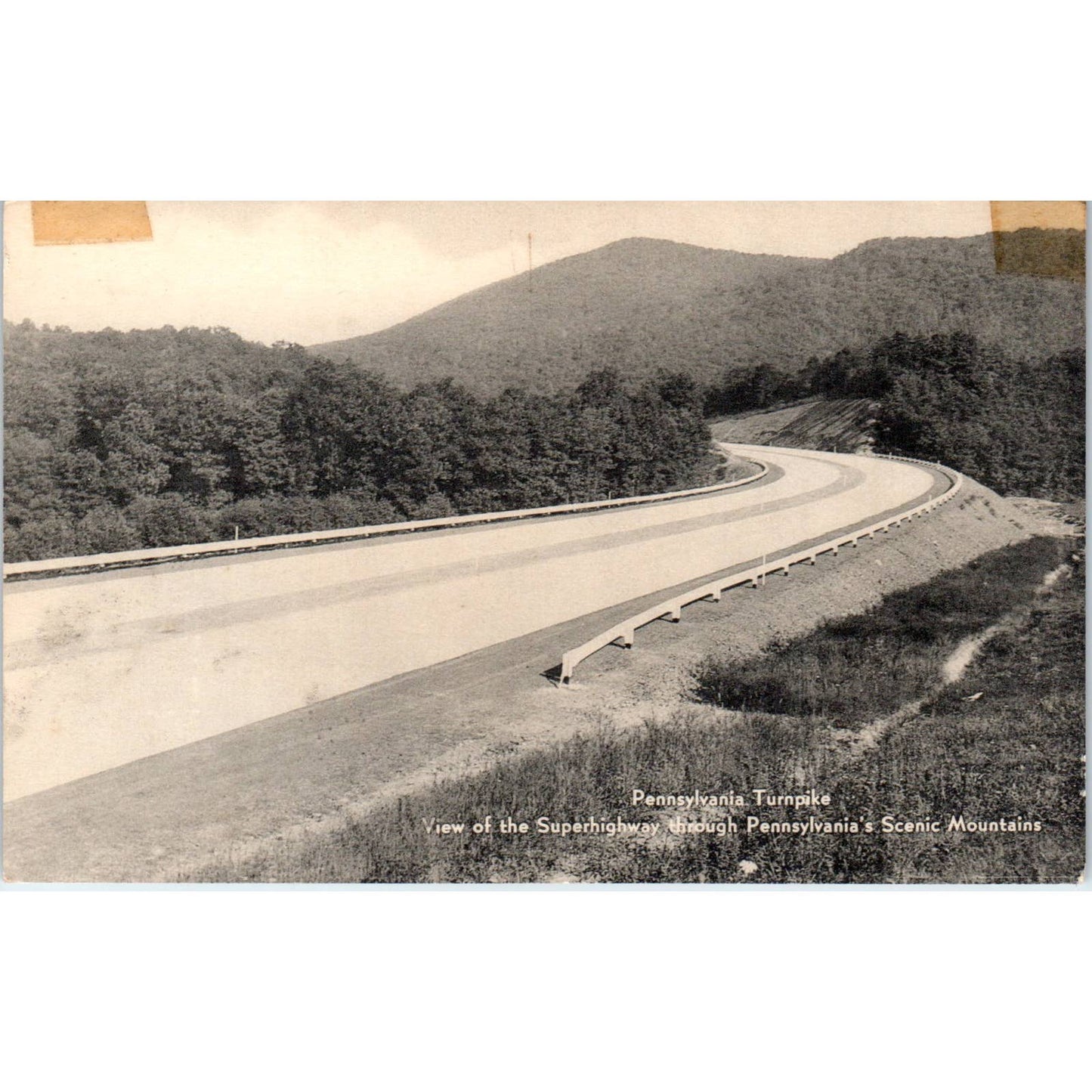 Vtg Postcard Pennsylvania Turnpike - Superhighway Through Scenic Monuments TI1-1