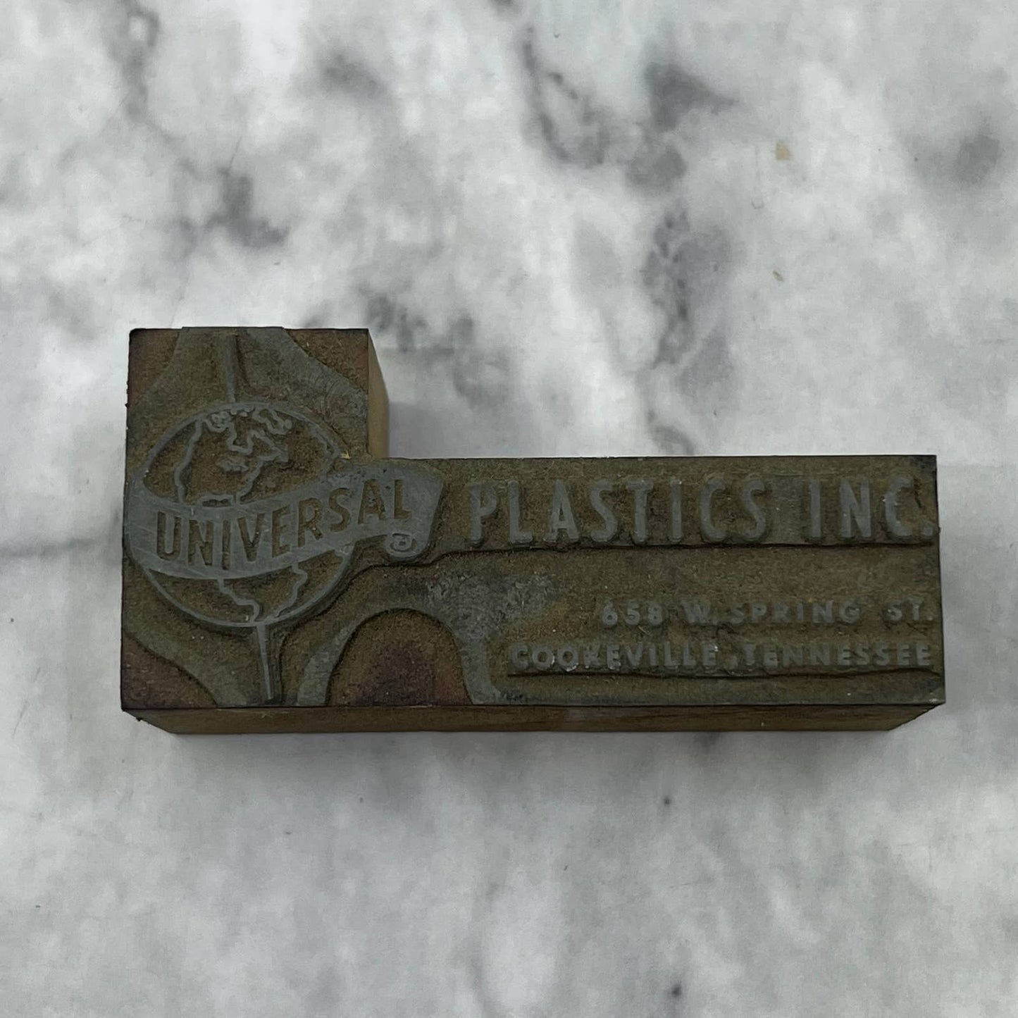 VTG Letterpress Printers Block Plate Universal Plastics Inc Cookeville TN TJ51