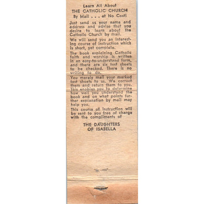Home Study Service St. Louis MO Vintage Advertising Matchbook Cover MM10-2