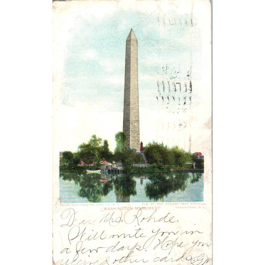 Washington Monument 1906 Washington D.C. Original Postcard TK1-P2