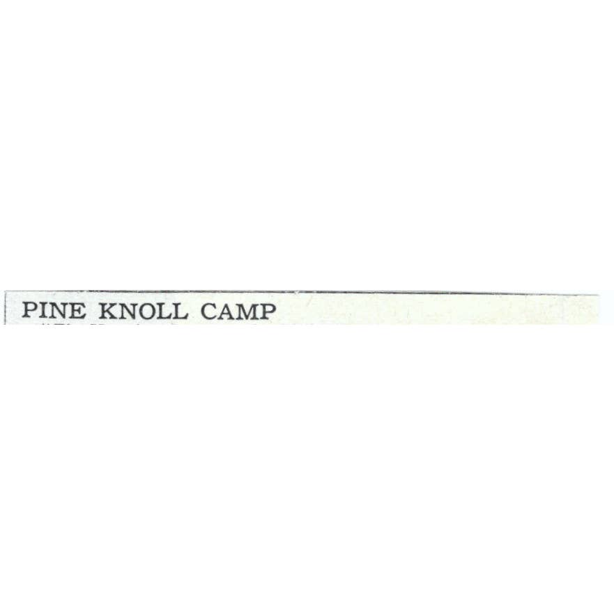 Pine Knoll Camp Lake Iona White Mts. NH Frances Hodges White - 1921 Ad TJ7-S6