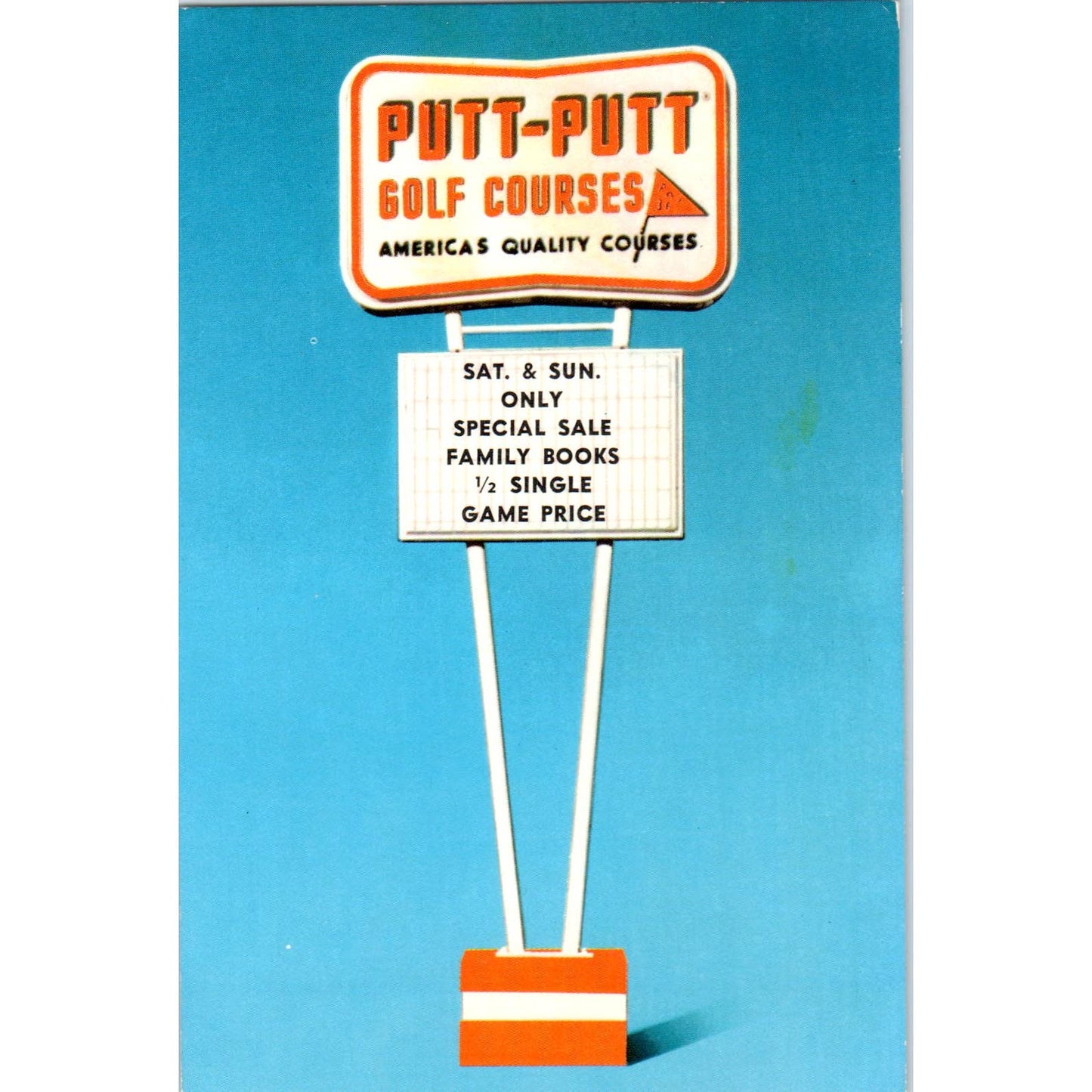 Family Books Dayton Ohio Putt Putt Golf Course 1972 Original Postcard TK1-23