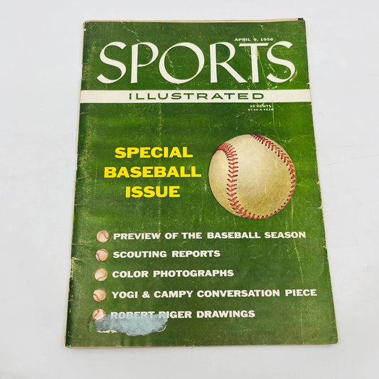 Vintage April 9, 1956 Sports Illustrated Magazine - Special Baseball Issue TB2