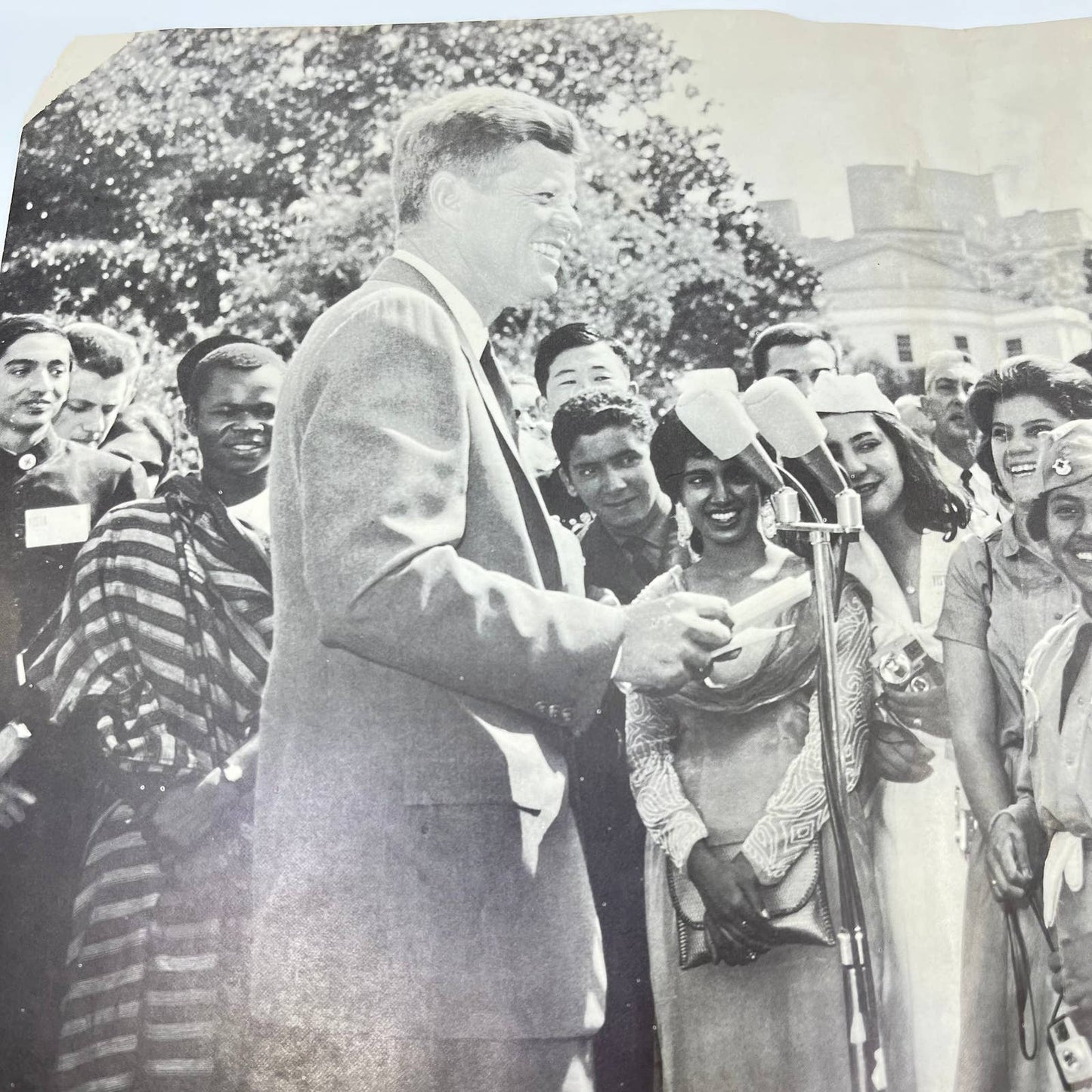 1963 Teen Red Cross Leaders of 42 Nations Visit President Kennedy Poster FL3