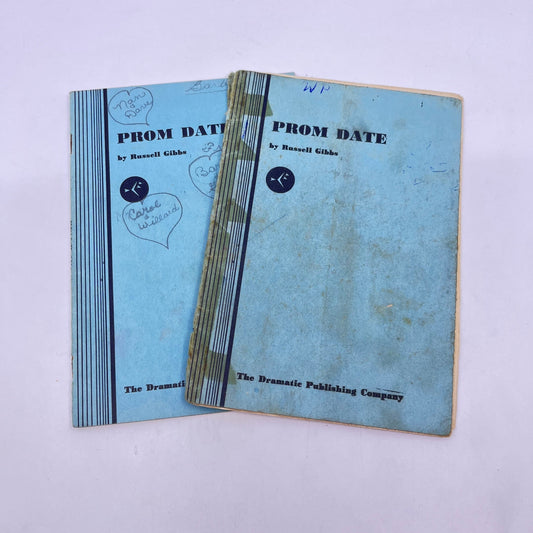1950 Prom Date One Act Play- Dramatic Publishing Co Russell Gibbs Set of 2 V40-3