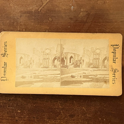 Elgin Cathedral Choir Scotland Antique Stereoview Card H2-5
