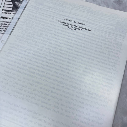 Vintage Jeffrey Dahmer Ephemera Collection FL5