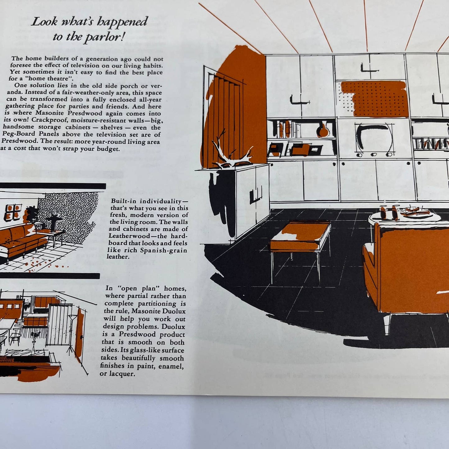 1950s MCM Masonite Presdwood Idea Book Advertising Booklet Brochure TH8