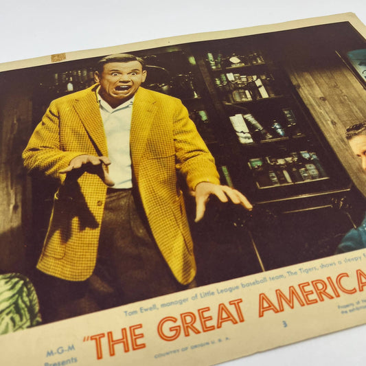 1956 The Great American Pastime Tom Ewell #3 Lobby Card FL4