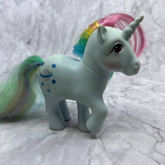 1983 MY LITTLE PONY G1 Moonstone Rainbow Ponies Blue Unicorn MLP TE2