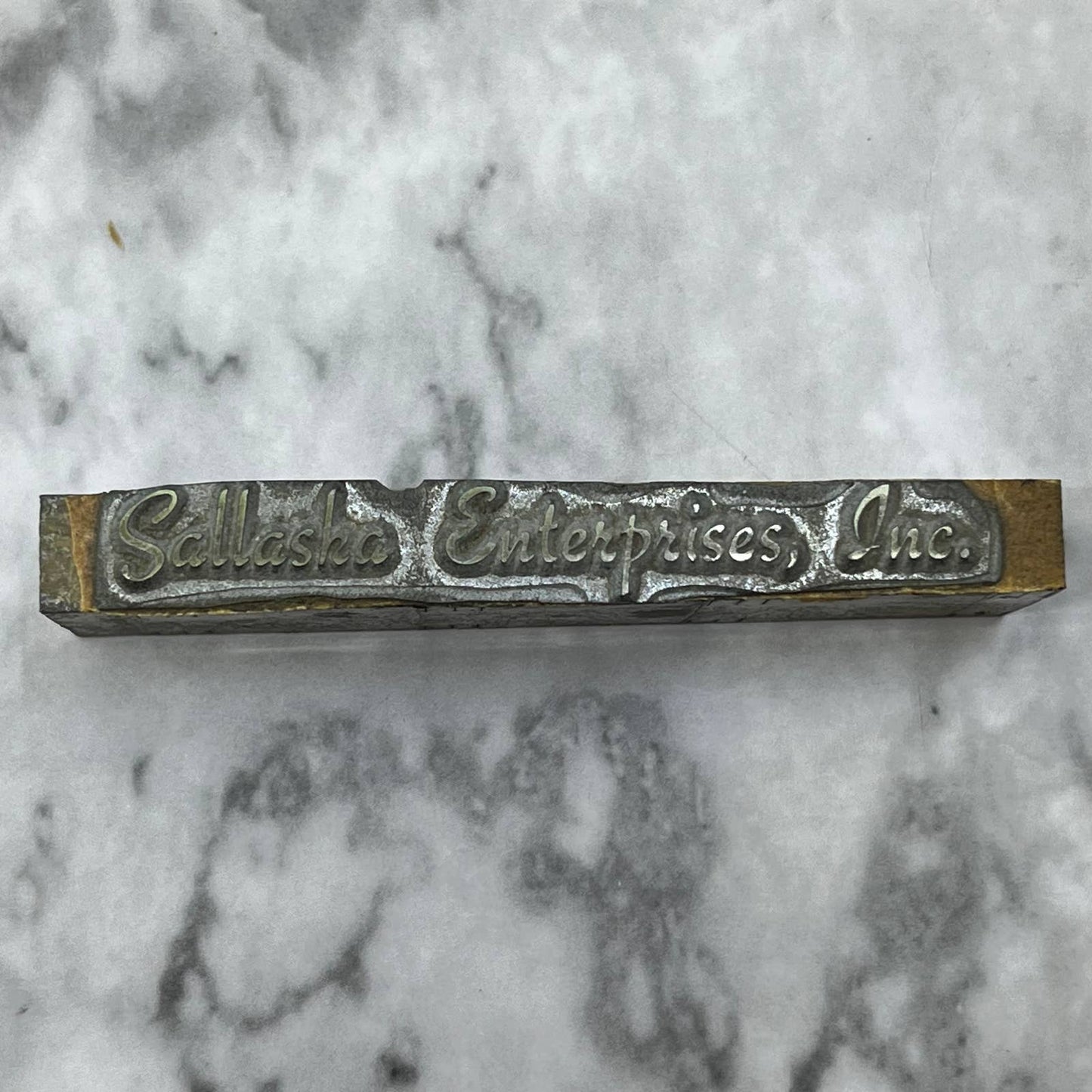 Vintage Printing Letterpress Printers Block Plate Sallaska Enterprises Inc SE821