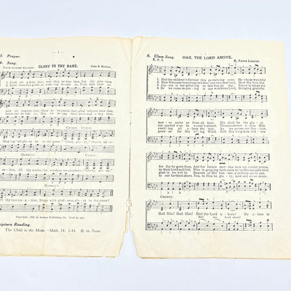 1913 Hosannas to Jesus Christian Sheet Music Booklet Cleveland OH L4-6