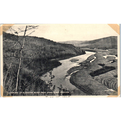 1928 Klondike River from Dome Road Dawson YT Alaska Original Postcard TK1-29