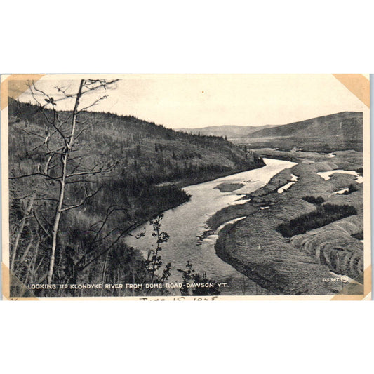 1928 Klondike River from Dome Road Dawson YT Alaska Original Postcard TK1-29