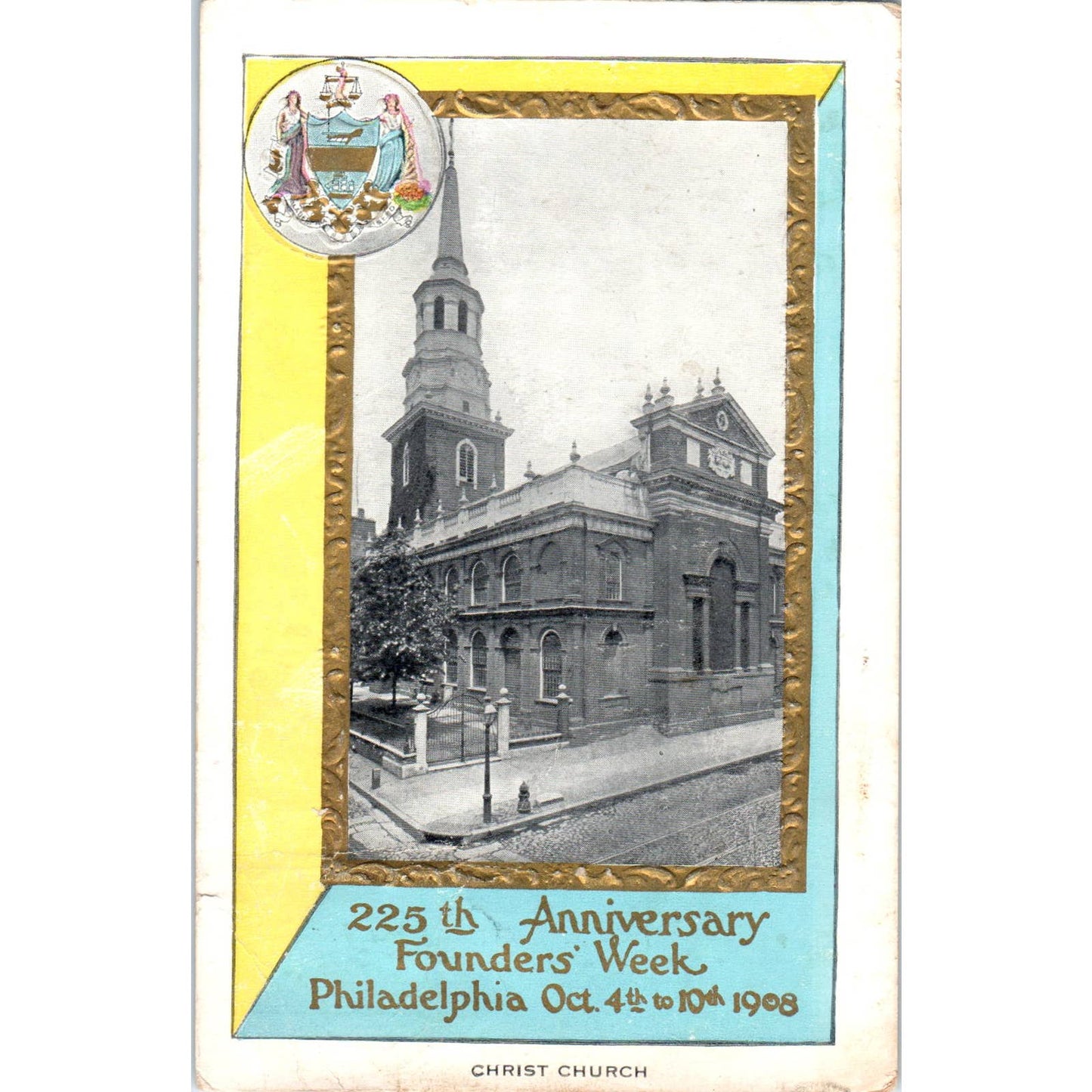 1908 Postcard Founder's Week Christ Church - Philadelphia PA TD9-P1