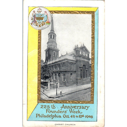 1908 Postcard Founder's Week Christ Church - Philadelphia PA TD9-P1