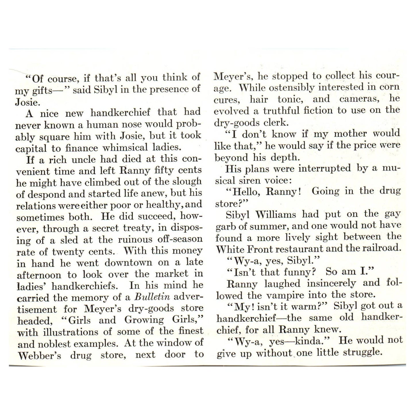 Ranny Trying Best to Be Sick Room Companion - 1921 Original Illustration TJ7-S