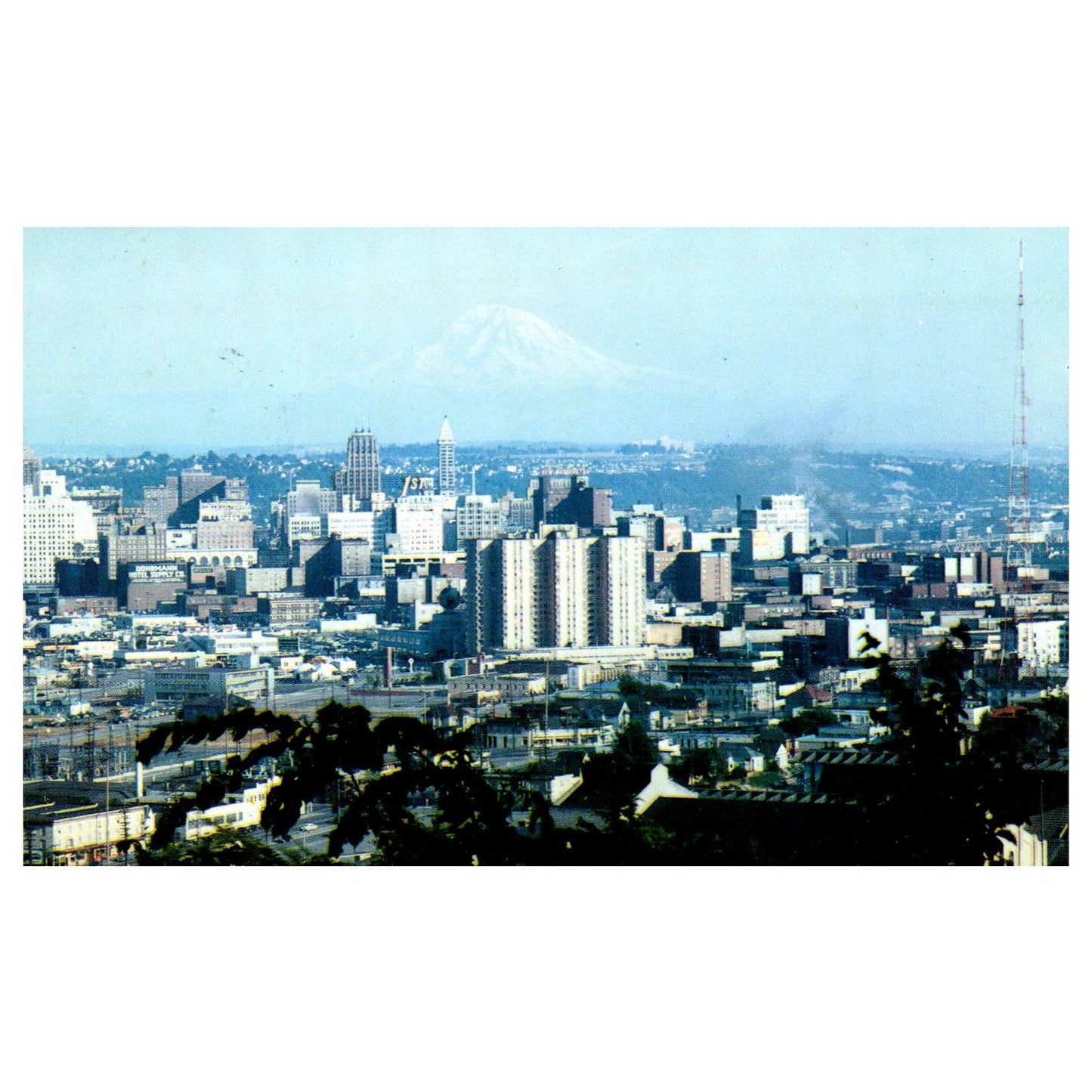 Vintage Postcard - Seattle Business District View from Queen Anne Hill TJ7-1