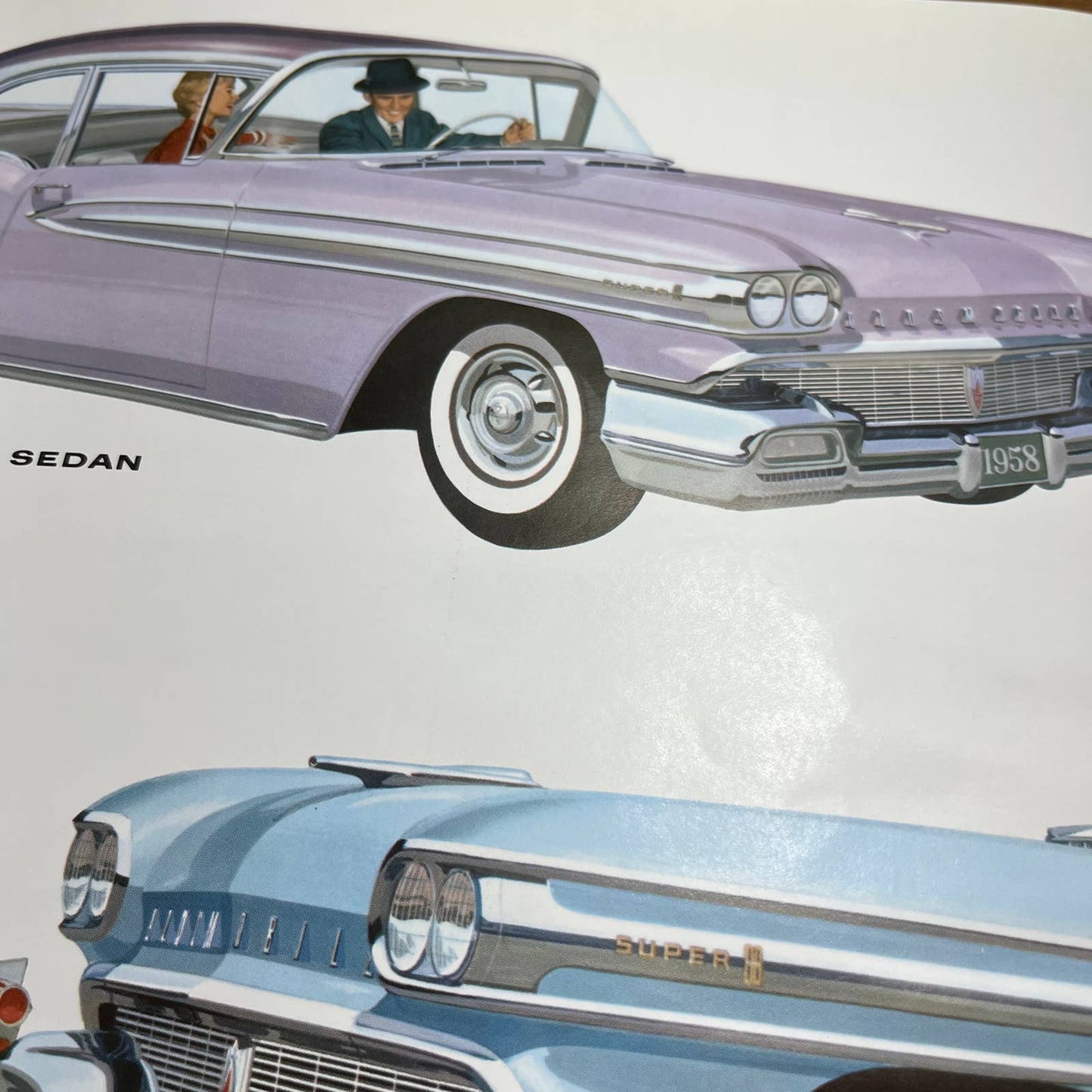 1958 Oldsmobile 14” Color Deluxe Sales Brochure NinetyEight Starfire Super 88 B4