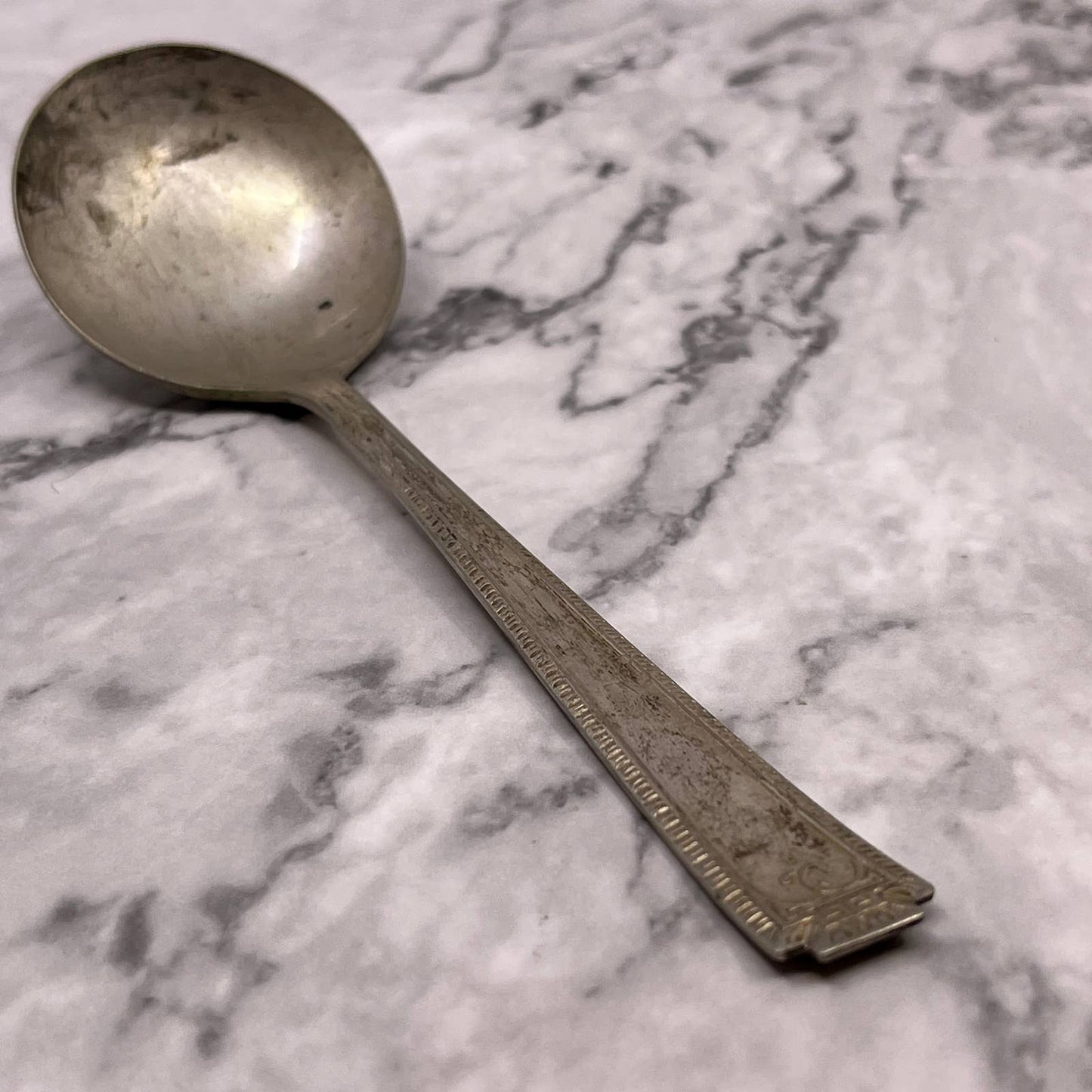 Vintage E.P.N.S. Celtic Plate Soup Spoon 6.5" SA2