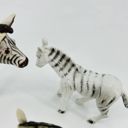 Vintage Lot of 3 ZEBRA Figure Figurines Funrise AAA TB6