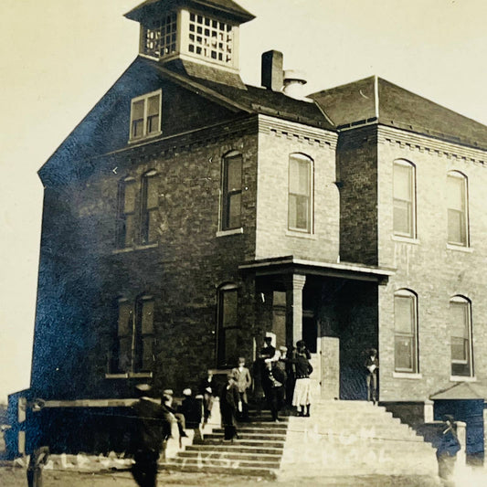 1910s Postcard RPPC High School Englewood Kansas PA8