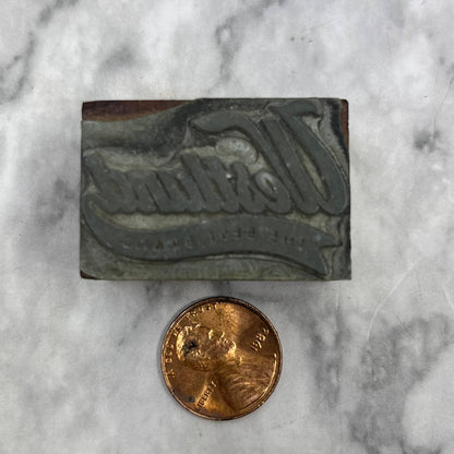 Vintage Printing Letterpress Printers Block Plate Westland The Best Brand TJ56