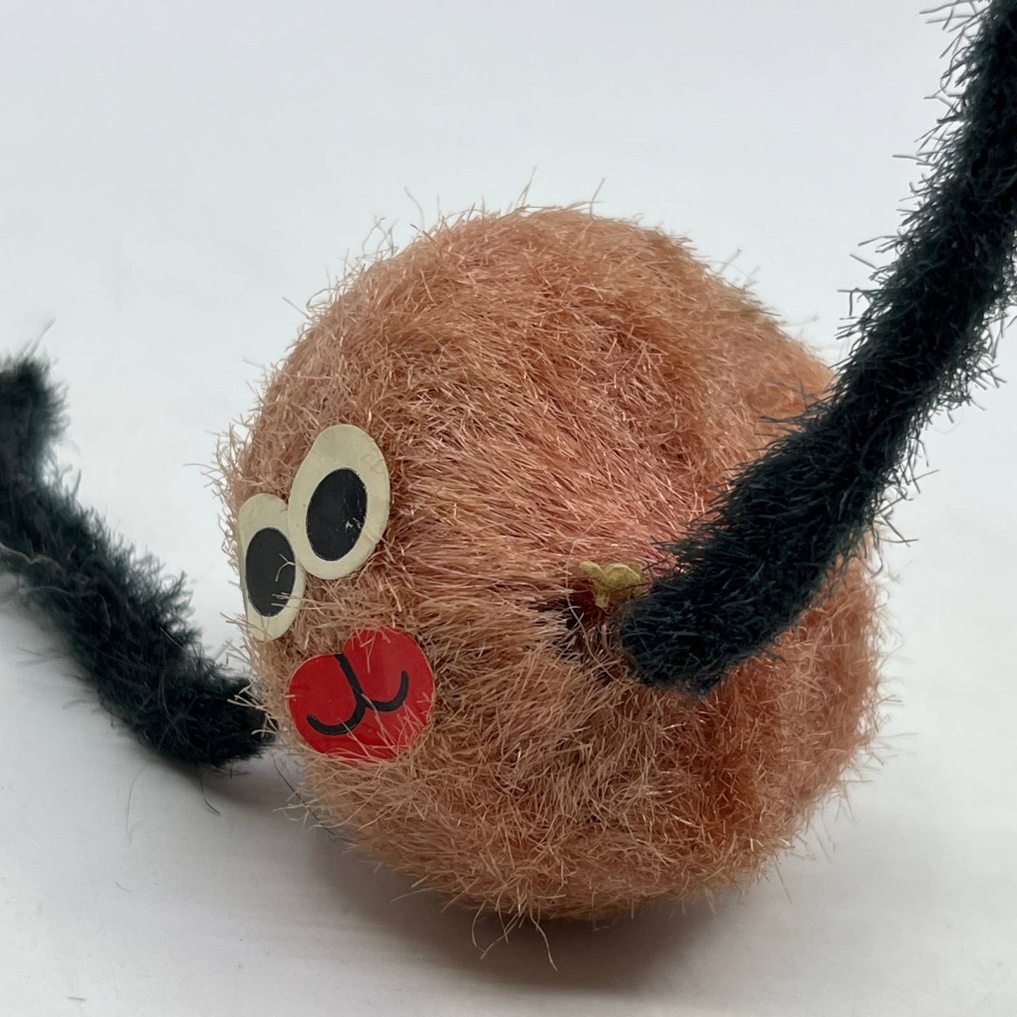 1970s Metal Fuzzy Critter Wind-up Toy Swivel Arms WORKS TD2