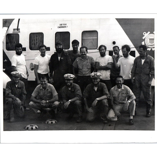 c1970 Original Photograph USCG Coast Guard Staten Island Group Shot 8x10 AD6-1