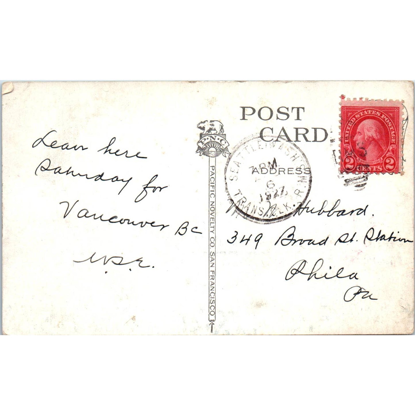 1927 Postcard Oregon-Washington and King St. Stations Railroad Seattle WA SE8