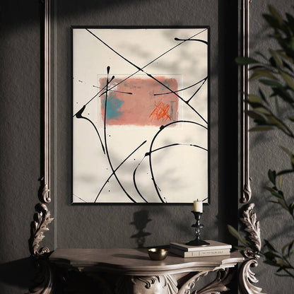 Original Framed Mixed Media Abstract Art Painting 16x20 “I Alone” With COA