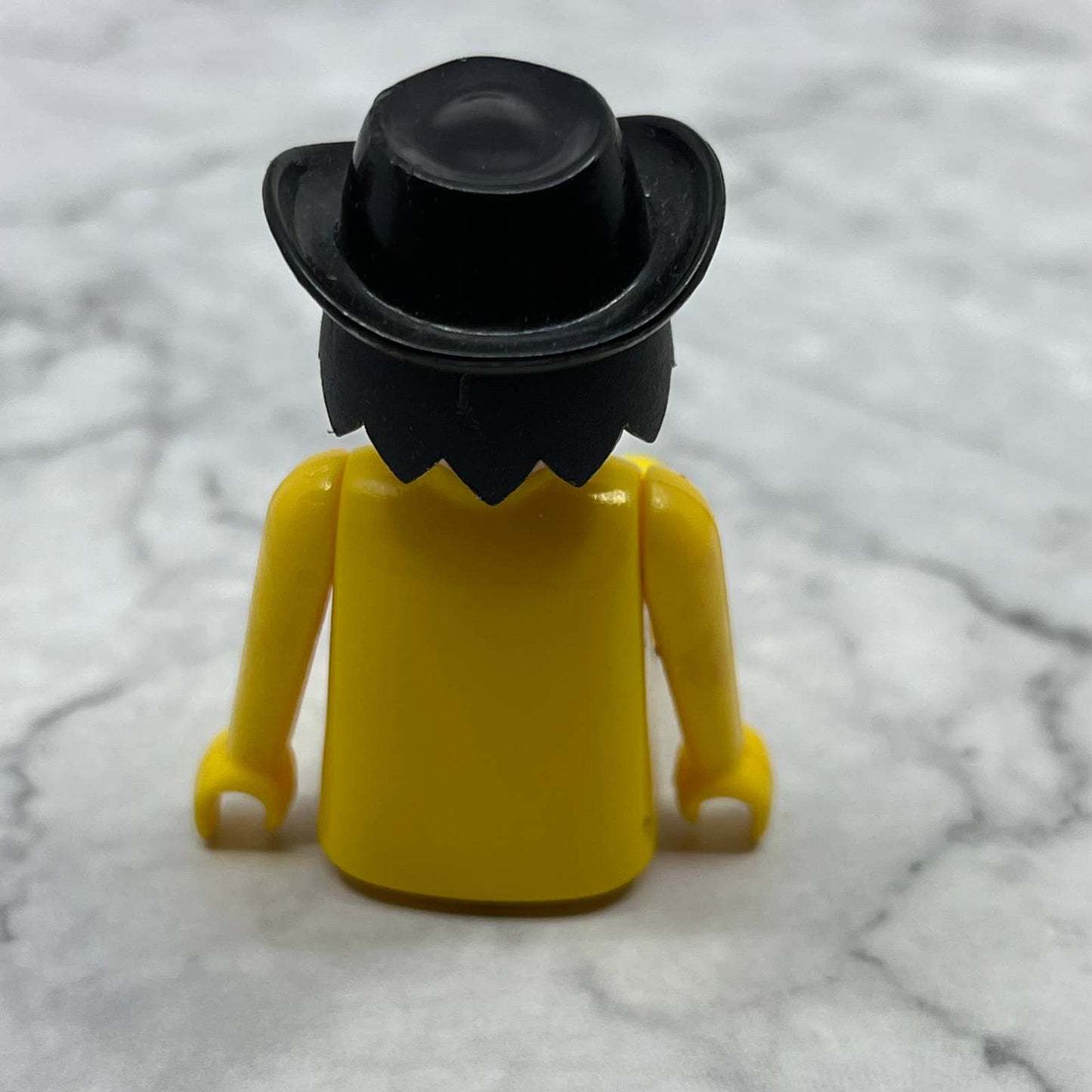 VINTAGE 1974 GEOBRA Playmobil Figure Yellow w/ Black Hair 3" Cowboy Hat SE6